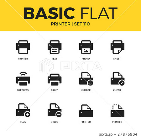 Basic set of Printer icons 27876904