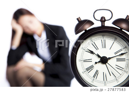 businesswoman with clock 27877583