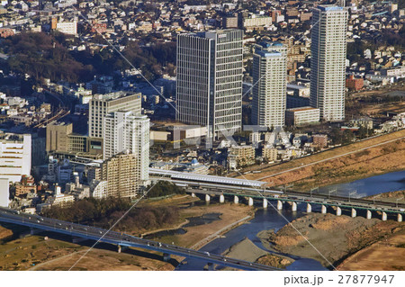 二子玉川付近の街並みを空撮 二子玉川付近の街並みを空撮 27877947