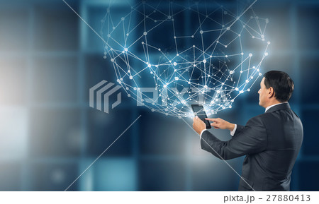 Businessman use tablet pc Businessman use tablet pc 27880413