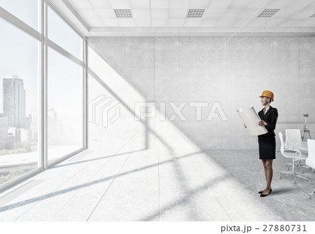 Woman designer in interior Woman designer in interior 27880731