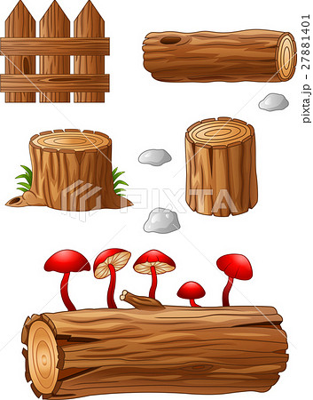 Timber And Stump Cartoonのイラスト素材