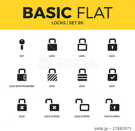 Basic set of Locks icons 27882071