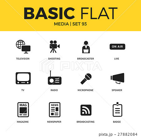 Basic set of media icons Basic set of media icons 27882084