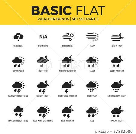 Basic set of weather bonus icons Basic set of weather bonus icons 27882086
