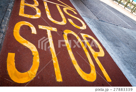 The stop on the road texture background 27883339