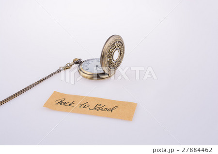 Back to school written title and watch Back to school written title and watch 27884462