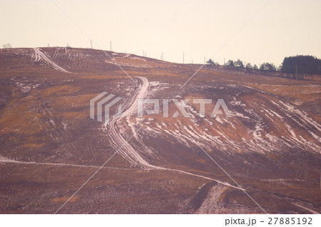 snowy road on the mountain snowy road on the mountain 27885192