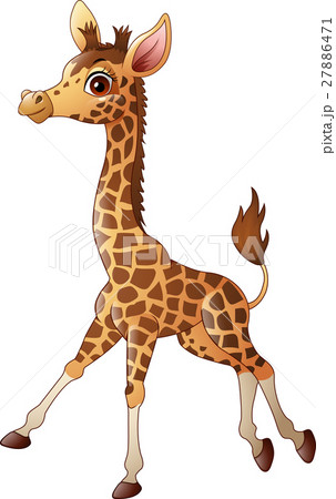 Cute giraffe cartoon 27886471