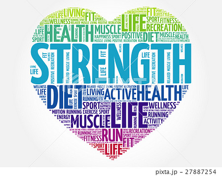 Strength heart word cloud Strength heart word cloud 27887254