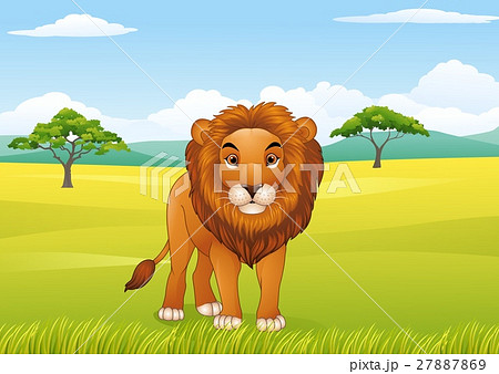 Cartoon Lion Characterのイラスト素材