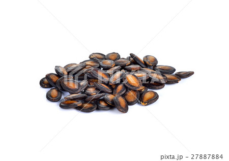 dry watermelon seed on white background dry watermelon seed on white background 27887884