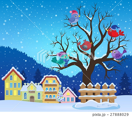 Winter tree with birds theme image 3 Winter tree with birds theme image 3 27888029