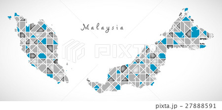 Malaysia Map crystal diamond style artwork Malaysia Map crystal diamond style artwork 27888591