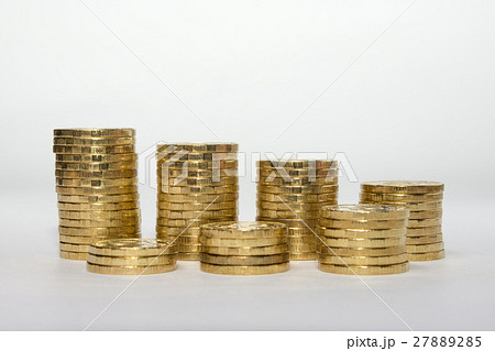 Seven coins columns mounted in two rows showing Seven coins columns mounted in two rows showing 27889285