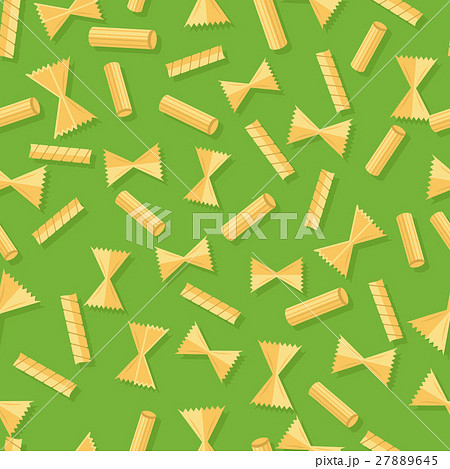 Pasta Seamless Pattern Isolated on White 27889645