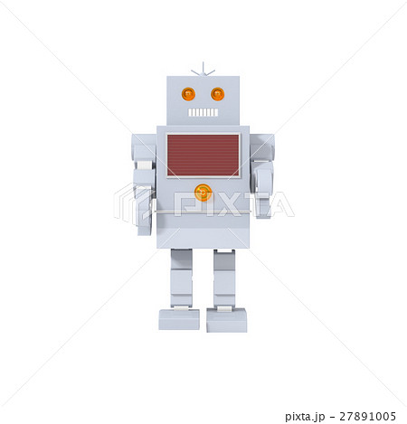 レトロなおもちゃのロボットのイラスト素材
