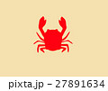 One red crab on a yellow background 27891634