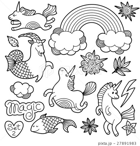 Black and white fashion patch badge elements in 27891983