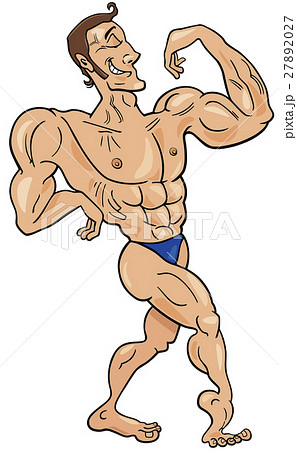 bodybuilder cartoon character - Stock Illustration [27892027] - PIXTA
