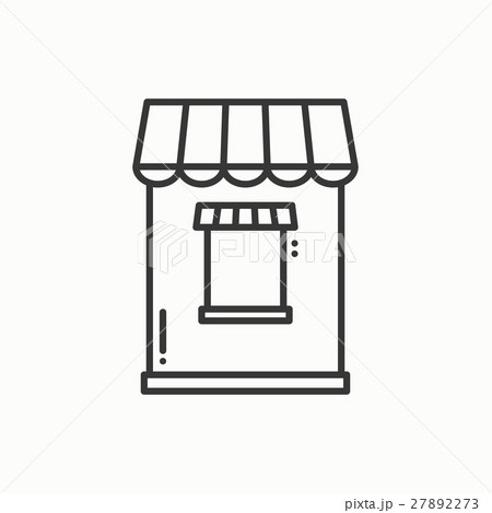 Thin line icons set. Cashbox, ticket window. Food 27892273