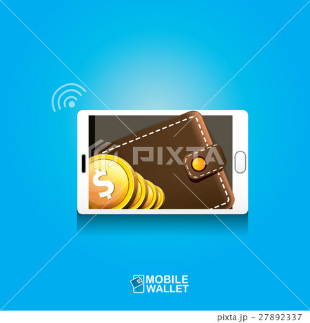 vector digital mobile wallet vector concept icon. 27892337