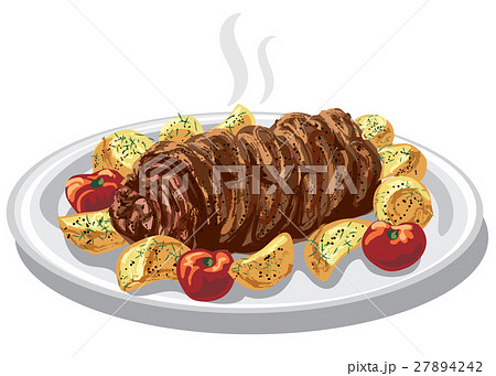 baked meat roulade 27894242