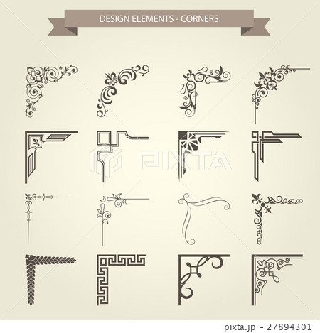 Vintage corner vignettes set - frame  27894301