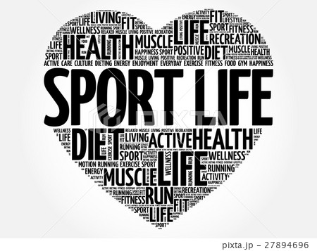Sport Life heart word cloud 27894696