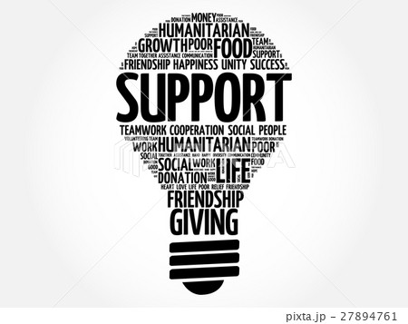 Support bulb word cloud 27894761
