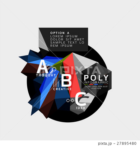 Abstract polygonal infographics 27895480