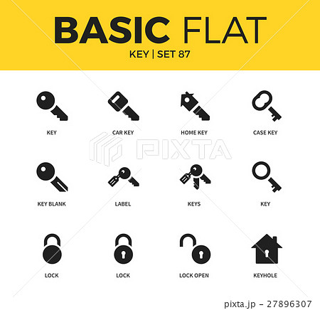 Basic set of key icons Basic set of key icons 27896307