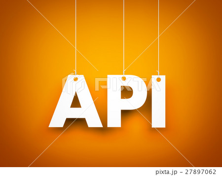 White word API on orange background White word API on orange background 27897062