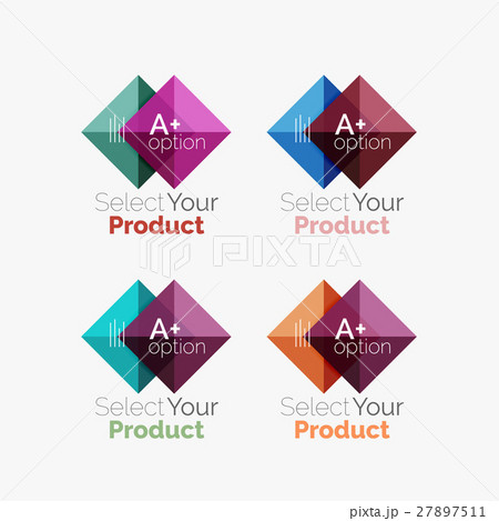 Set of square abstract backgrounds or infographics 27897511
