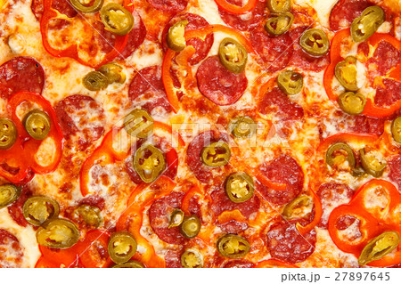 Part of delicious classic italian Pizza 27897645