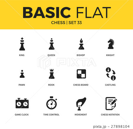 Basic set of chess icons Basic set of chess icons 27898104