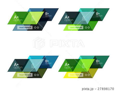 Set of vector triangle geometric infographic Set of vector triangle geometric infographic 27898170