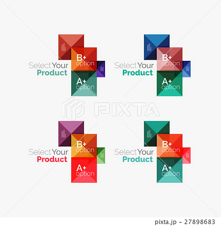 Set of abstract square interface menu navigation Set of abstract square interface menu navigation 27898683