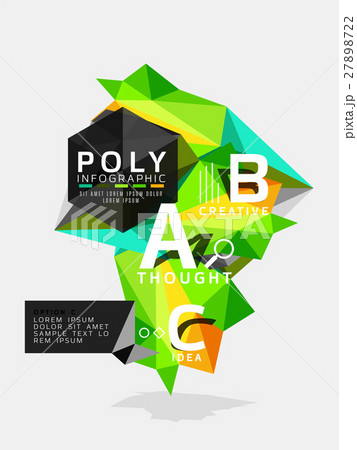 Colorful triangles with A B C options 27898722