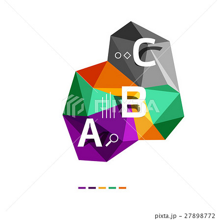 Vector colorful abstract low poly infographic Vector colorful abstract low poly infographic 27898772