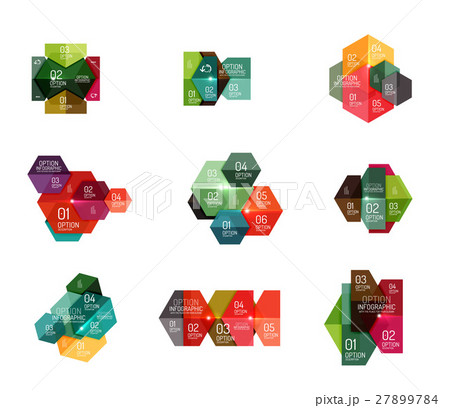 infographic modern templates geometric shapesのイラスト素材