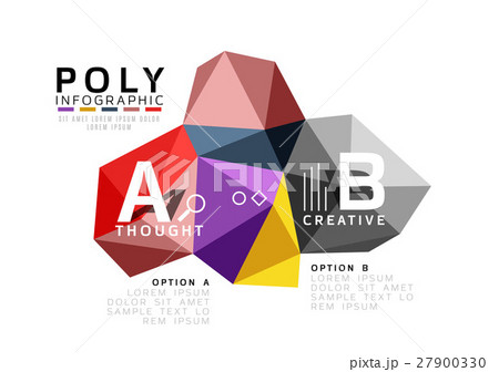 Abstract triangle low poly infographic template 27900330