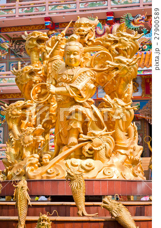 Golden statues of Chinese gods Golden statues of Chinese gods 27900589