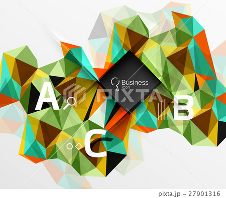 Polygonal triangle abstract background with 27901316