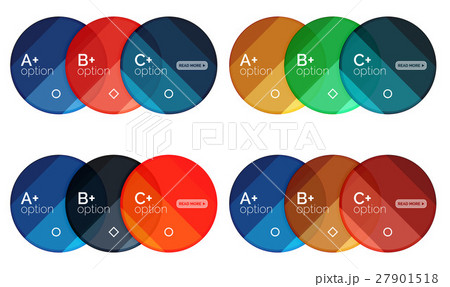 Set of round infographic banners with options 27901518