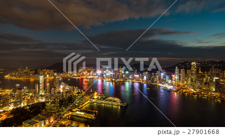 九龍半島から望む香港の夜景 九龍半島から望む香港の夜景 27901668