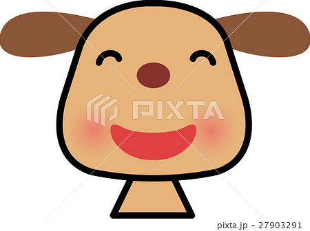 犬 笑顔 動物 キャラクター向けのイラスト素材