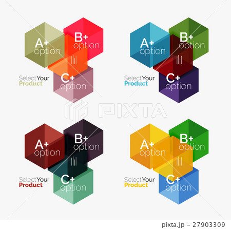 Set of abstract geometric hexagon design with 27903309