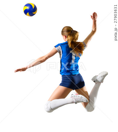 Young girl volleyball player 27903631