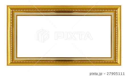Gold frame. Isolated on white Gold frame. Isolated on white 27905111